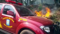 Incêndio ambiental mobiliza bombeiros ao XIV de Novembro