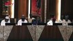 APC Governors storm villa, congratulate Buhari on tribunal victory