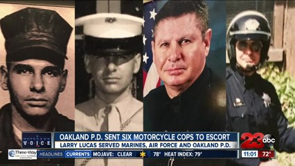 Family, friends, law enforcement, members of the military, and the community gather to remember a local veteran