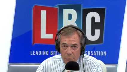 Nigel Farage Argues With Caller Who Says Boris Johnson "Stormed Off In A Huff"