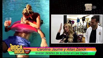 Carolina Jaume y Allan  Zenck revelan detalles de su boda en Las Vegas, EE.UU.