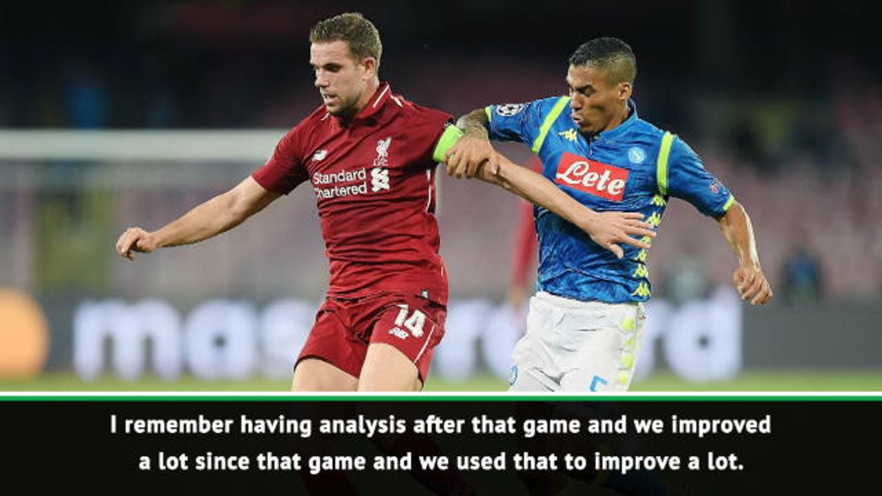 Henderson sees Liverpool improvement since Napoli defeat