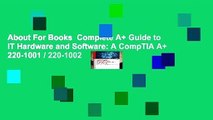 About For Books  Complete A  Guide to IT Hardware and Software: A CompTIA A  220-1001 / 220-1002