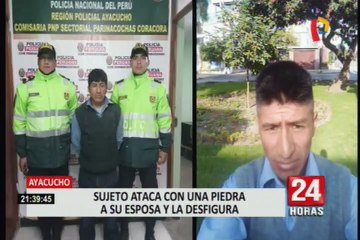 Ayacucho: mujer salva de morir tras ser desfigurada con piedra por su pareja
