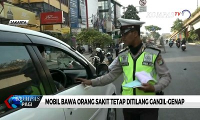 Bawa Orang Sakit, Sebuah Mobil Tetap Ditilang Karena Langgar Ganjil-Genap