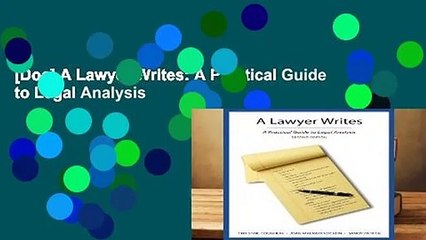 [Doc] A Lawyer Writes: A Practical Guide to Legal Analysis
