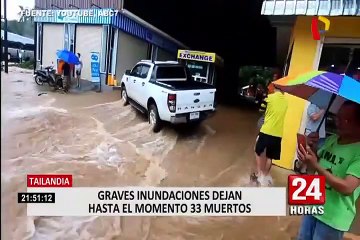 Inundaciones dejan 33 personas fallecidas en Tailandia