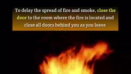 What to do in a fire