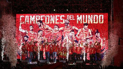 España celebra el oro con sus héroes