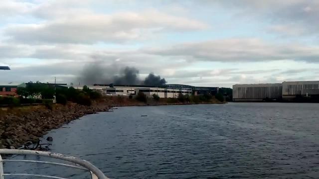 Fire at Ayres Quay Sunderland