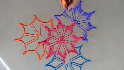 Rangoli designs of flowers | easy and simple rangoli designs | small rangoli