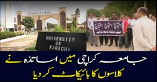 Karachi University Teachers boycotts classes