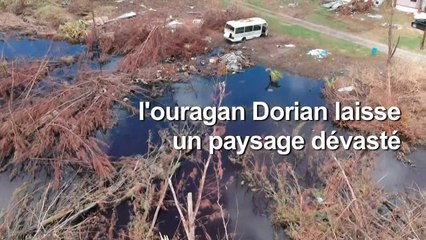 Vue aérienne de Grand Bahama, dévastée par l'ouragan Dorian