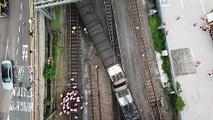 ثمانية جرحى إثر خروج قطار عن السكة في هونغ كونغ