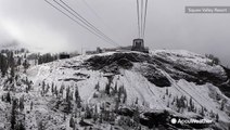 Late-summer snow arrives at California ski resort