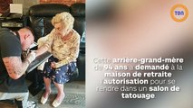 À 94 ans, elle se fait tatouer les initiales de son mari et de son fils décédés !
