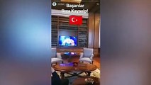 Cumhurbaşkanı Erdoğan tarihi anları böyle izledi