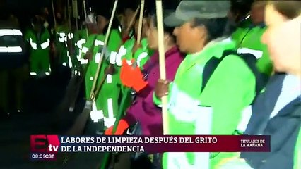 Labores de limpieza despúes del grito de la independencia
