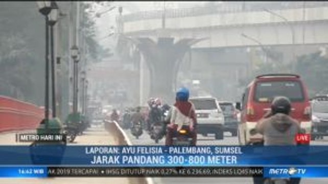 Kabut Asap, Jarak Pandang di Palembang 300-800 Meter