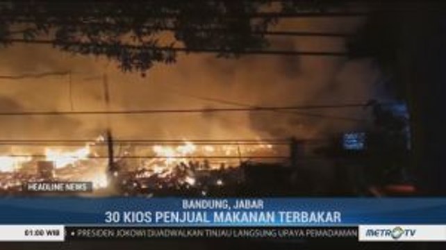 Puluhan Kios Penjual Makanan di Desa Citatah Terbakar