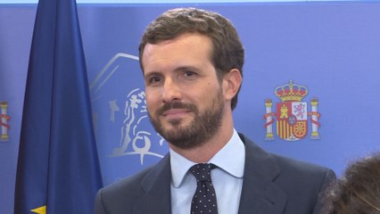 Pablo Casado en rueda de prensa