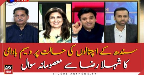 Waseem Badami's innocent question to Shehla Raza on the condition of Sindh hospitals