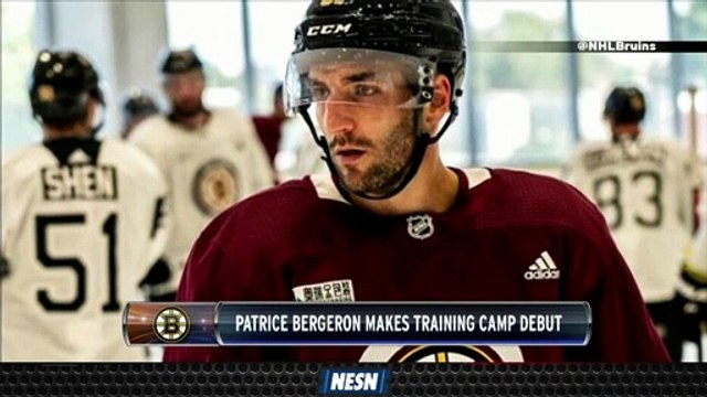 Bruins' Patrice Bergeron Reacts To Making Training Camp Debut