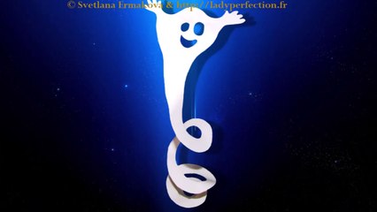 Fantôme joyeux , suspension découpée en papier, très facile