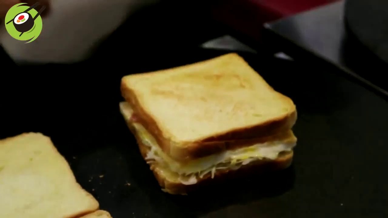 Japanese Street Food  2$ Japan Toast トースト  Korean Food Market