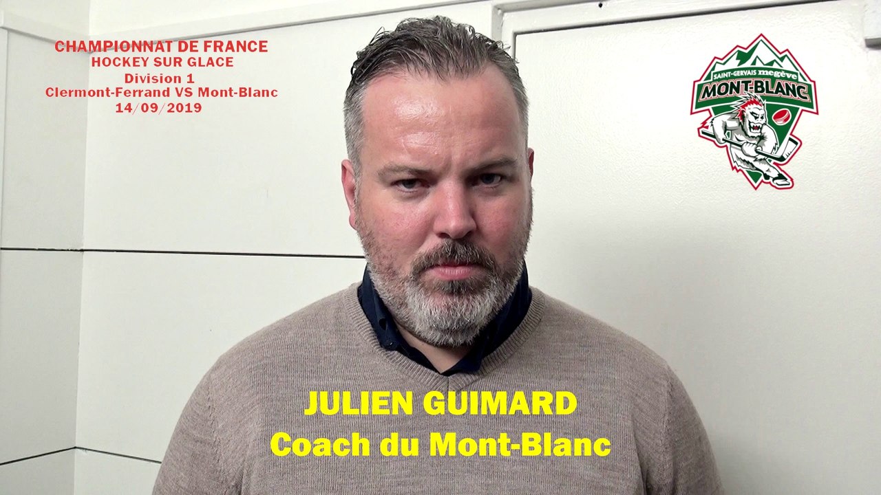 Hockey sur glace Interview Julien Guimard 2019-09-14 Coach des Yétis du Mont-Blanc
