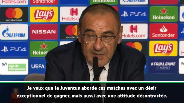 Groupe D - Sarri : La Juventus ne doit pas avoir peur de gagner cette compétition