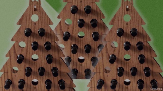 We're Obsessed With This Christmas Tree Advent Calendar That Holds 24 Mini Bottles of Wine or Liquor