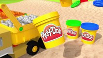 Learn Colors Play Doh Outdoor Sand Playground and Duck Finger Family Song for Kids Children