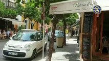 Precintan un edificio en el centro  de Sevilla de apartamentos turísticos ilegal