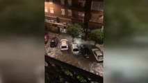 Una fuerte tromba de agua siembra el caos en Valladolid