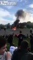 Incendie : ce camion de pompiers se renverse en arrivant trop vite !