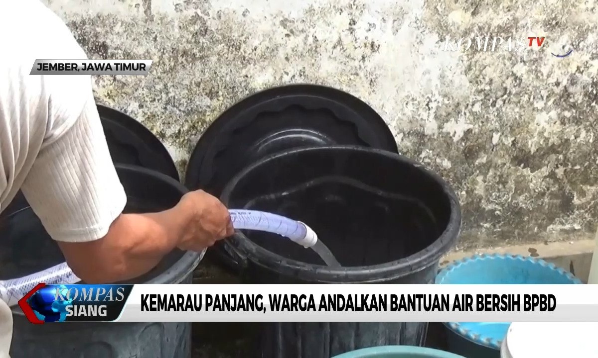 Kemarau Panjang, Warga Andalkan Bantuan Air Bersih BPBD