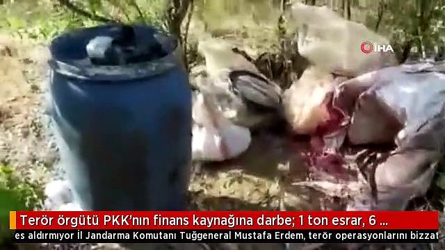Terör örgütü PKK'nın finans kaynağına darbe: 1 ton esrar, 6 milyon 718 bin kenevir ele geçirildi