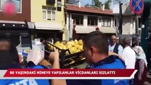 Bursada 80 yaşındaki kadın, yetiştirdiği meyveleri satmak için köylü pazarına getirdi. Zabıta meyvelere el koydu. Ayakta zor durabilen kadın, Yazıkla