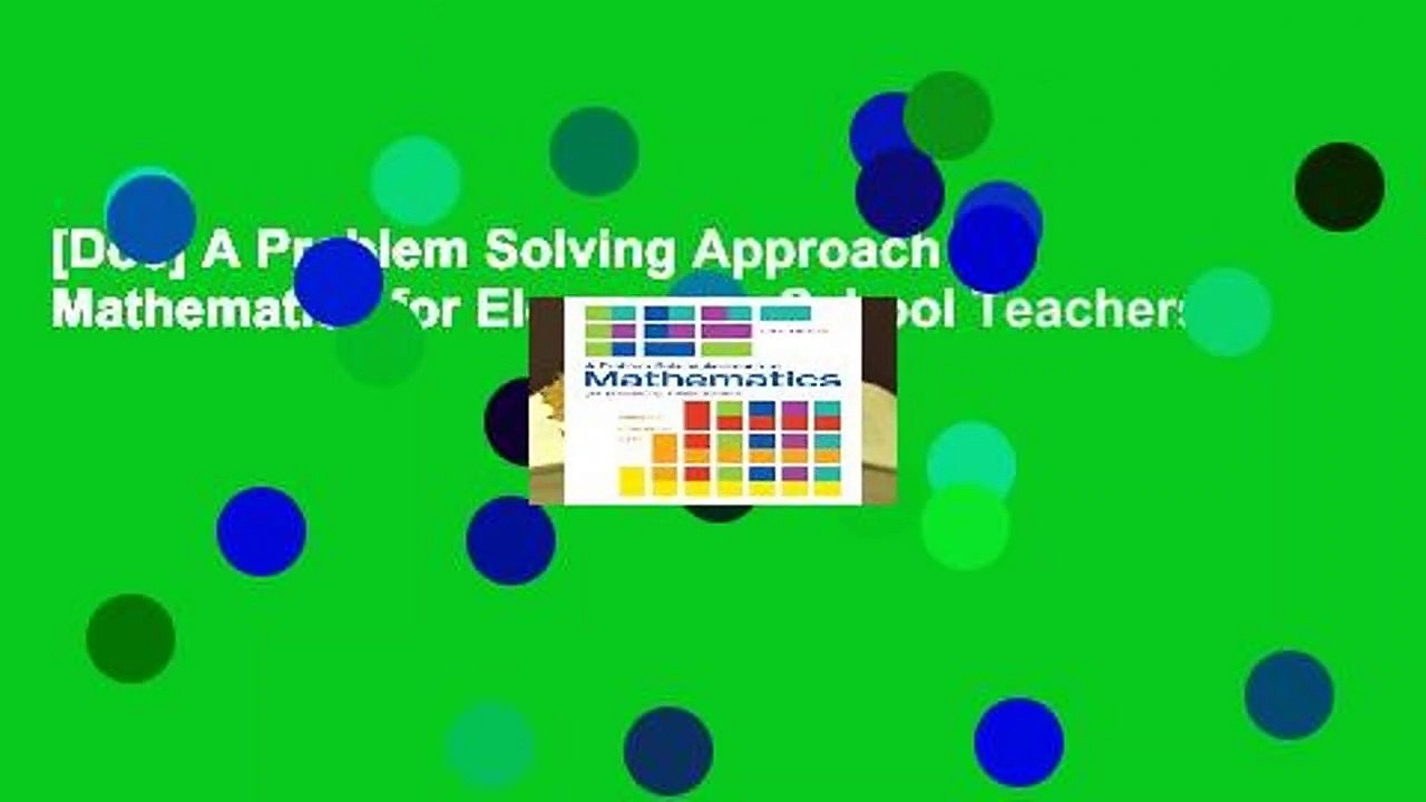 [Doc] A Problem Solving Approach to Mathematics for Elementary School Teachers