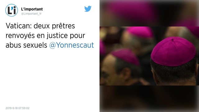 Vatican : Deux prêtres renvoyés en justice pour abus sexuels