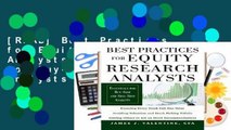 [READ] Best Practices for Equity Research Analysts:  Essentials for Buy-Side and Sell-Side Analysts