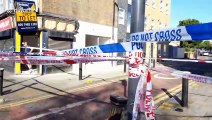 Police cordon off street in north London after shooting leaves woman in critical condition