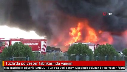 Tuzla'da polyester fabrikasında yangın