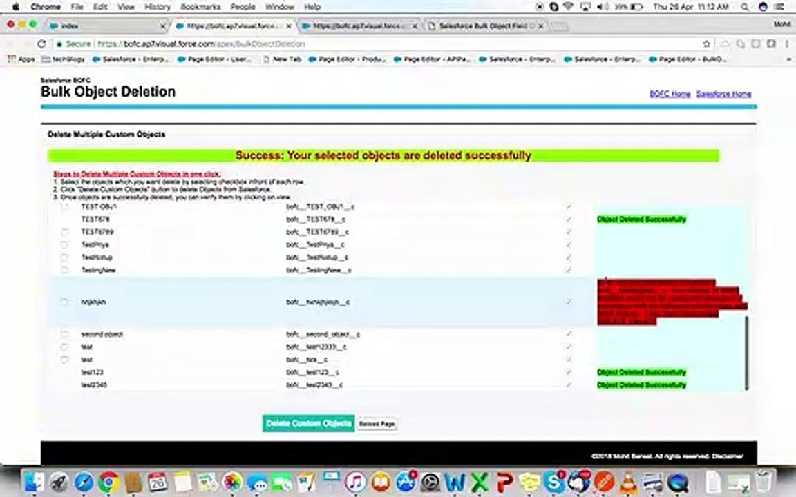 BOFC Bulk Object Operations