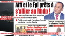 Le Titrologue du 18 Septembre 2019 : Présidentielle 2020, Affi et le FPI prêts à s’allier au RHDP