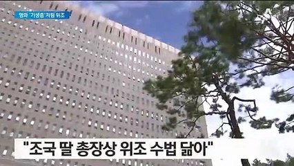“조국 딸 표창장 위조 수법…영화 ‘기생충’과 비슷하다”
