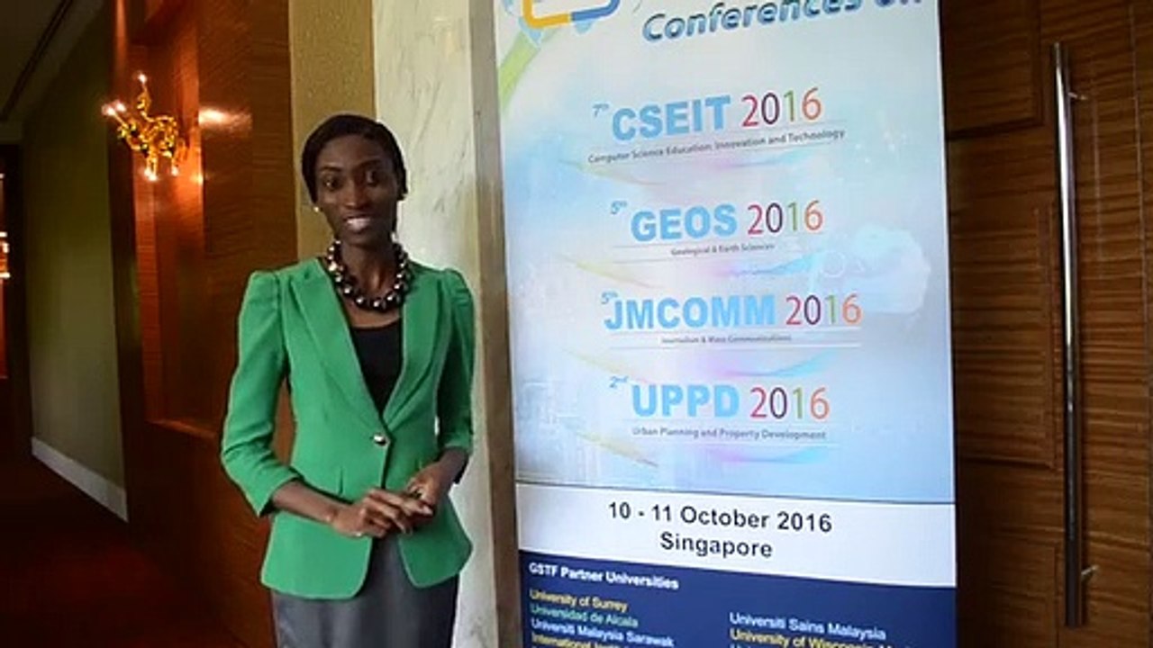 Ms. Jamille De Andra Chin at UPPD Conference 2016 by GSTF Singapore