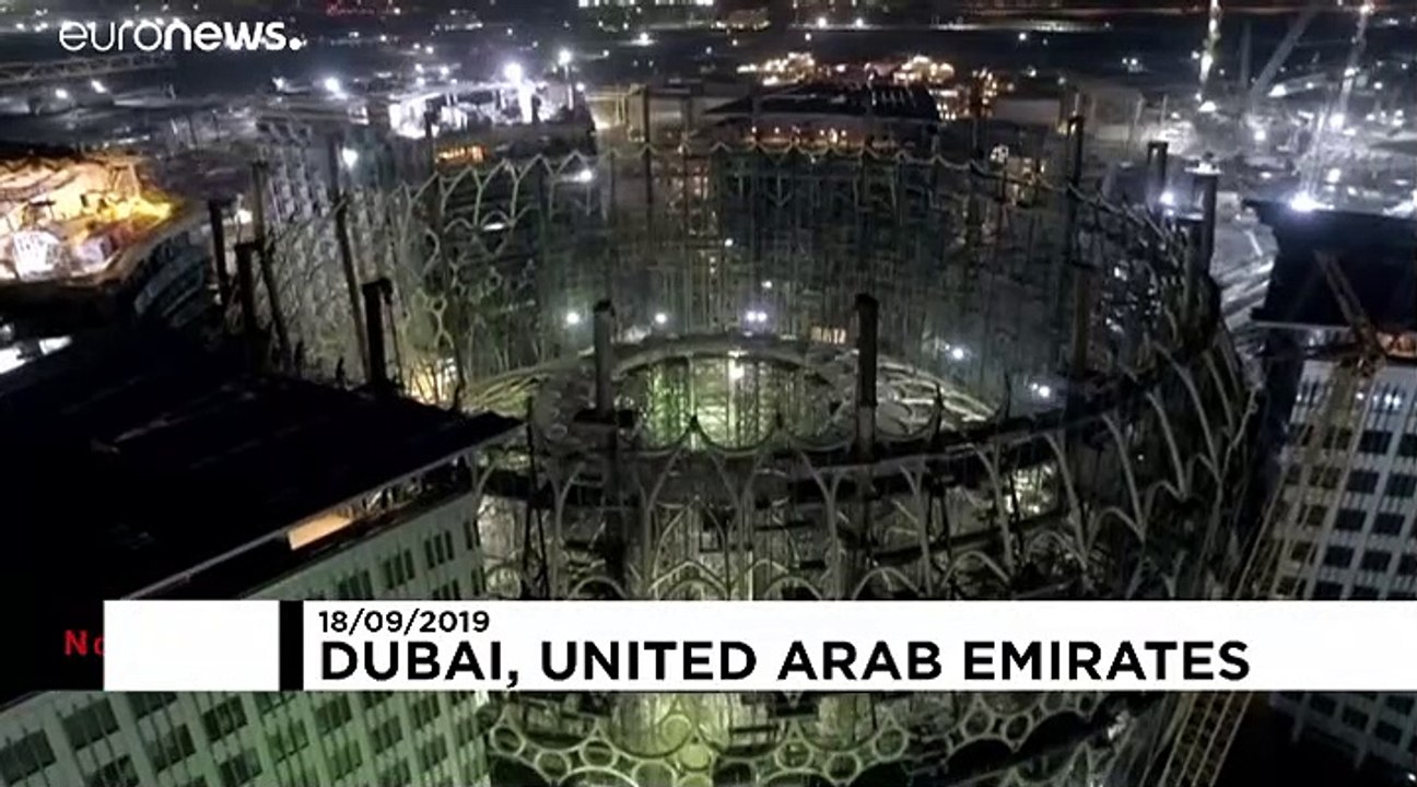 فيديو: انتهاء الأعمال في قبة "إكسبو دبي 2020" الفولاذية