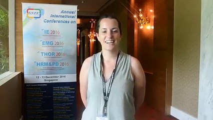 Ms. Sara Forgas at THoR Conference 2016 by GSTF Singapore